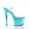 SKY-308 Plateau Sandaletten Türkis Chrom | Pleaser