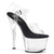 SKY-308 Plateau Sandaletten Transparent Schwarz | Pleaser
