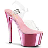 SKY-308 Plateau Sandaletten Baby Pink Chrom | Pleaser