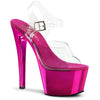 SKY-308 Plateau Sandaletten Hot Pink Chrom | Pleaser
