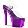 SKY-308 Plateau Sandaletten Lila Chrom | Pleaser