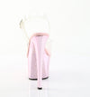 SKY-308CHRS Plateau Sandaletten Pink mit Strass | Pleaser