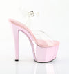 SKY-308CHRS Plateau Sandaletten Pink mit Strass | Pleaser