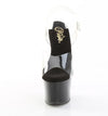 SKY-308CRS Plateau Sandaletten Schwarz Lack mit Nieten | Pleaser
