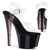 SKY-308CRS Plateau Sandaletten Schwarz/Champagner | Pleaser
