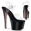 SKY-308CRS Plateau Sandaletten Schwarz/Champagner | Pleaser