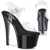 SKY-308CRS Plateau Sandaletten Schwarz Lack mit Nieten | Pleaser