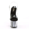 SKY-308G-T Plateau Sandaletten Transparent/Schwarz | Pleaser
