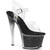 SKY-308G-T Plateau Sandaletten Transparent/Schwarz | Pleaser