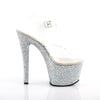 SKY-308LG Plateau Sandaletten - Silber | Pleaser