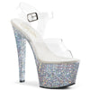 SKY-308LG Plateau Sandaletten - Silber | Pleaser