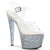 SKY-308LG Plateau Sandaletten - Silber | Pleaser