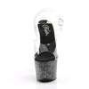 SKY-308MG Plateau Sandaletten Schwarz | Pleaser