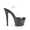SKY-308MG Plateau Sandaletten Schwarz | Pleaser