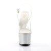 SKY-308MG Plateau Sandaletten Silber | Pleaser