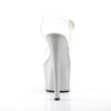 SKY-308MG Plateau Sandaletten Silber | Pleaser