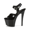 SKY-308N Plateau Sandaletten Schwarz Lack | Pleaser
