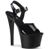 SKY-308N Plateau Sandaletten Schwarz Lack | Pleaser