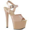 SKY-308N Plateau Sandaletten Beige Lack | Pleaser