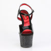 SKY-309 Plateau High-Heel Sandaletten Glitzernd Glänzend Schwarz von Pleaser – Ansicht 2
