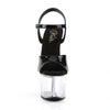 SKY-309 Plateau Sandaletten Schwarz/Klar | Pleaser