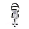 SKY-309 Plateau Sandaletten Schwarz/Klar | Pleaser