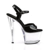 SKY-309 Plateau Sandaletten Schwarz/Klar | Pleaser