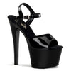 SKY-309 Plateau Sandaletten Lack Schwarz | Pleaser