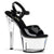 SKY-309 Plateau Sandaletten Schwarz/Klar | Pleaser