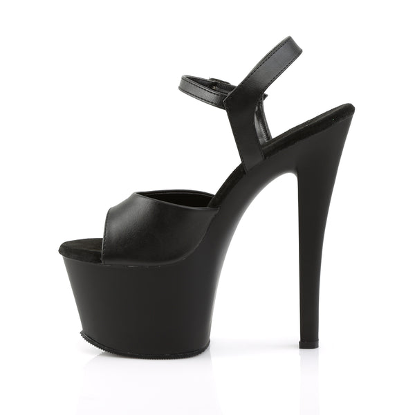 SKY-309 Plateau Sandaletten Schwarz Matt von Pleaser – Ansicht 3