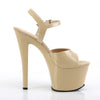 SKY-309 Plateau Sandaletten Lack Creme | Pleaser