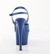SKY-309 Plateau Sandaletten Blau Lack von Pleaser – Ansicht 4