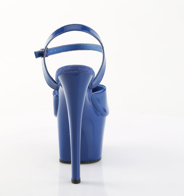 SKY-309 Plateau Sandaletten Blau Lack von Pleaser – Ansicht 4