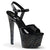 SKY-309MG Plateau Sandaletten Schwarz/Glitter | Pleaser