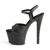 SKY-309MMG Plateau Sandaletten Schwarz | Pleaser