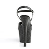 SKY-309MMG Plateau Sandaletten Schwarz | Pleaser