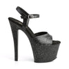 SKY-309MMG Plateau Sandaletten Schwarz | Pleaser