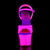 SKY-309UV Plateau Sandaletten Neon Pink UV | Pleaser