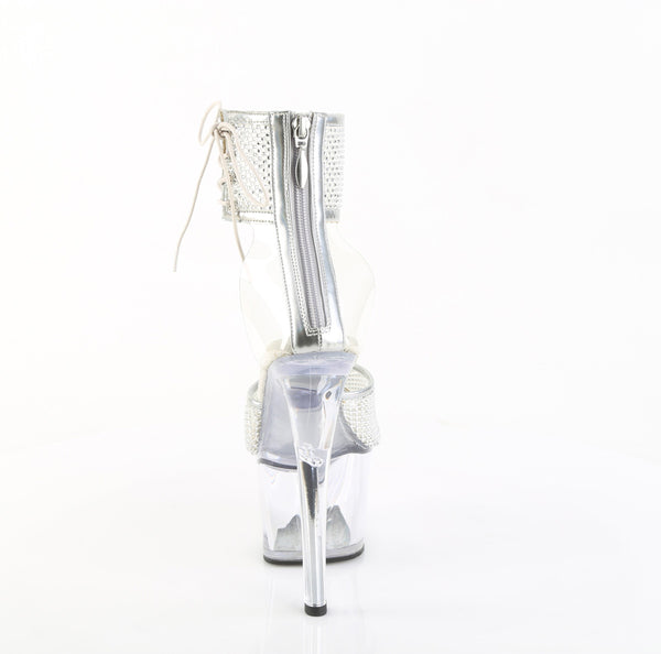 SKY-324PREM-RSNT Sandalette Plateauschuhe Transparent | Pleaser