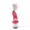 SKY-327RSI - Plateau High Heel Sandaletten - Pink/Silber mit Strass | Pleaser