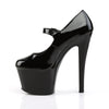 SKY-387 Plateau Pumps Lack Schwarz | Pleaser