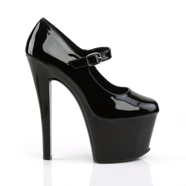 SKY-387 Plateau Pumps Lack Schwarz | Pleaser