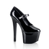 SKY-387 Plateau Pumps Lack Schwarz | Pleaser
