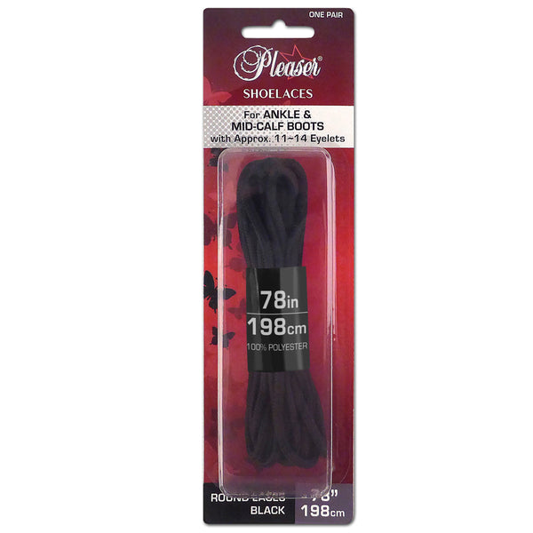 Schnürsenkel Schwarz 198 cm, 335 cm & 457 cm | Pleaser