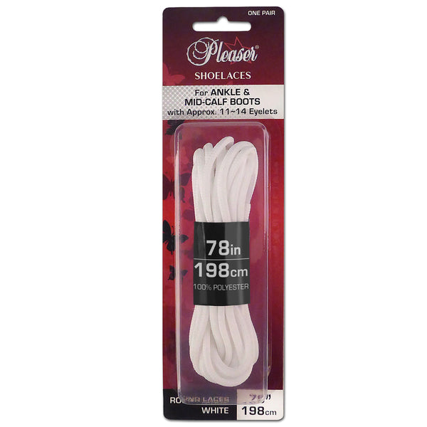 Schnürsenkel Weiß 198 cm, 335 cm & 457 cm | Pleaser