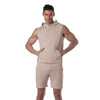 Ärmelloser Hoodie Beige - Atmungsaktives, antibakterielles Bamboo-Shirt | TOF Paris