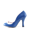 SMITTEN-05 Pumps Navy Blau-Weiss Kunstleder | Pin Up Couture