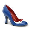 SMITTEN-05 Pumps Navy Blau-Weiss Kunstleder | Pin Up Couture
