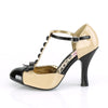 SMITTEN-10 Pumps - Schwarz/Beige | Pin Up Couture