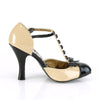 SMITTEN-10 Pumps - Schwarz/Beige | Pin Up Couture